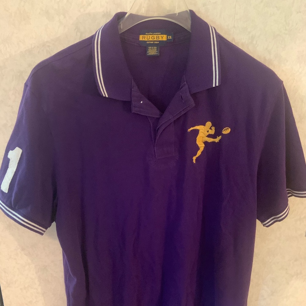 Purple polo rugby shirt